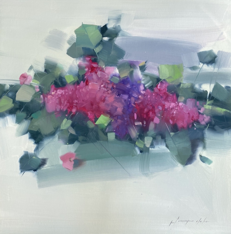 Lilacs, Original oil Painting, Handmade artwork, One of a Kind         